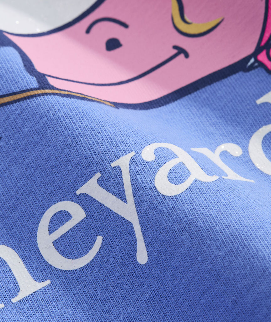 Girls' Glitter Camper Whale Short-Sleeve Pocket Tee