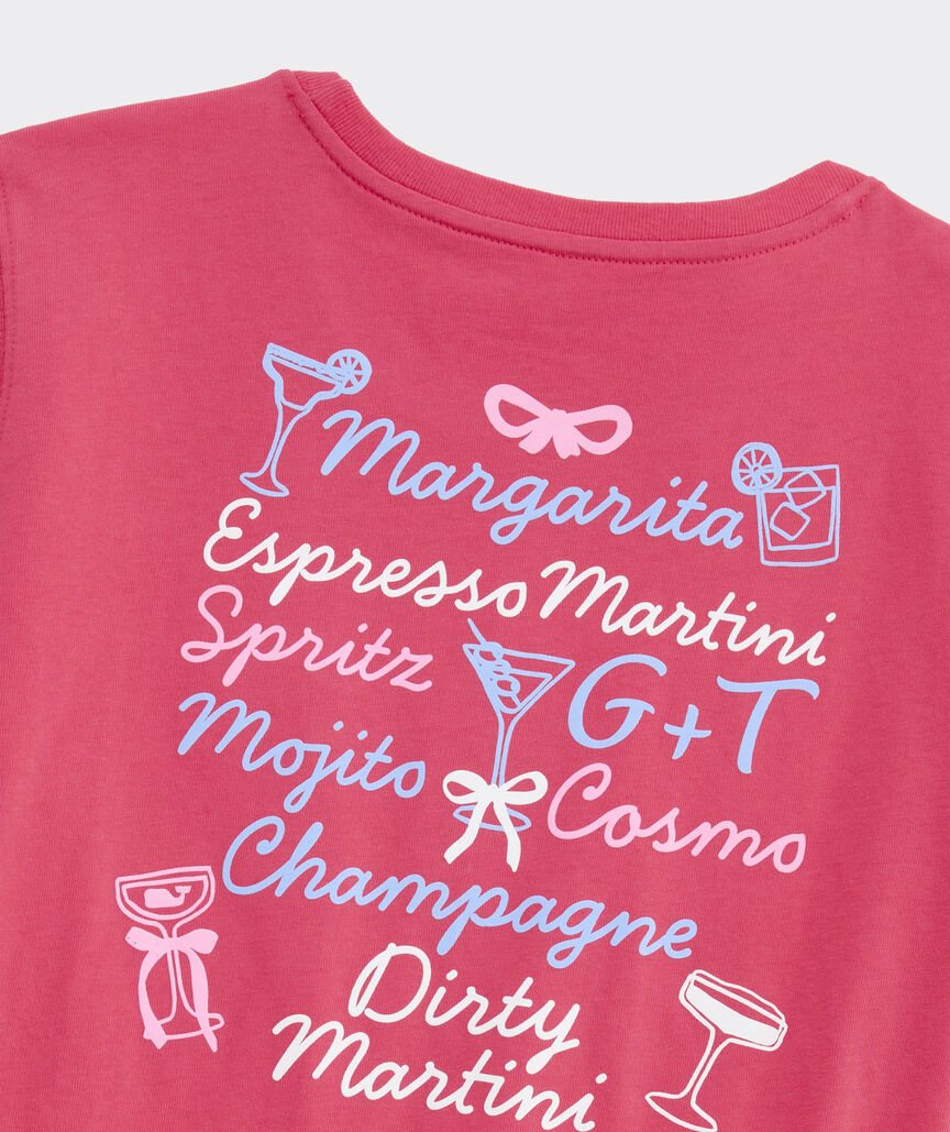 Women's Stacked Cocktails Short-Sleeve Pocket Tee