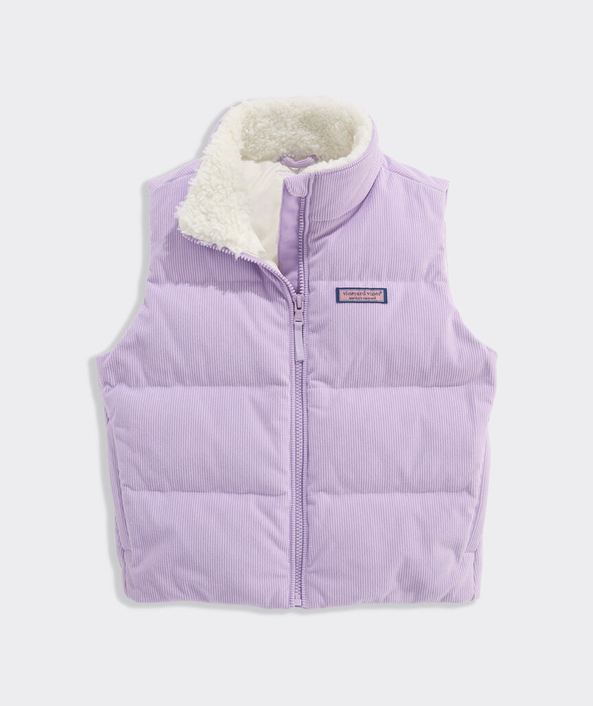 Girls' Corduroy Puffer Vest