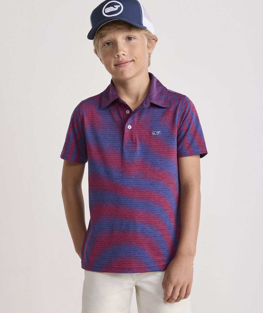 Boys' Performance Bradley Stripe Sankaty Polo