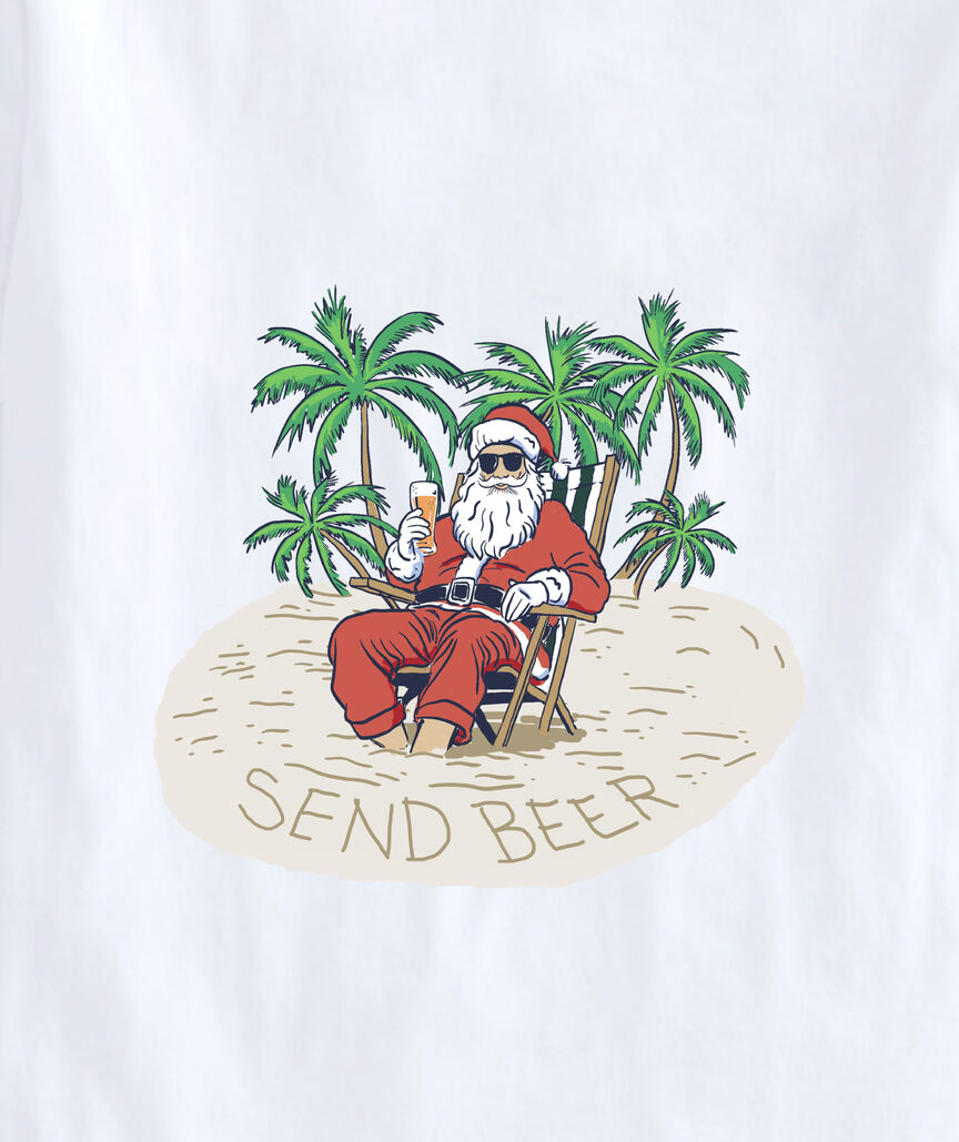 OUTLET Santa Beach Chair Short-Sleeve Pocket Tee