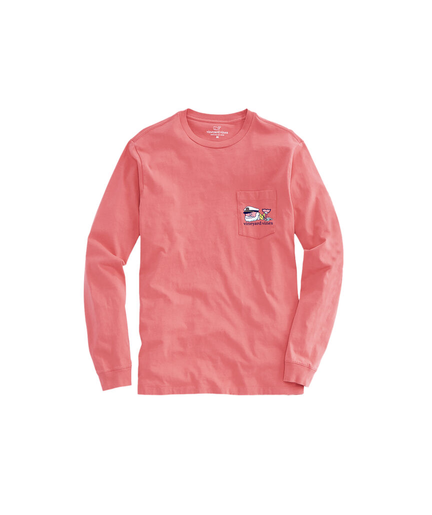 OUTLET New England Santa Long-Sleeve Pocket Tee