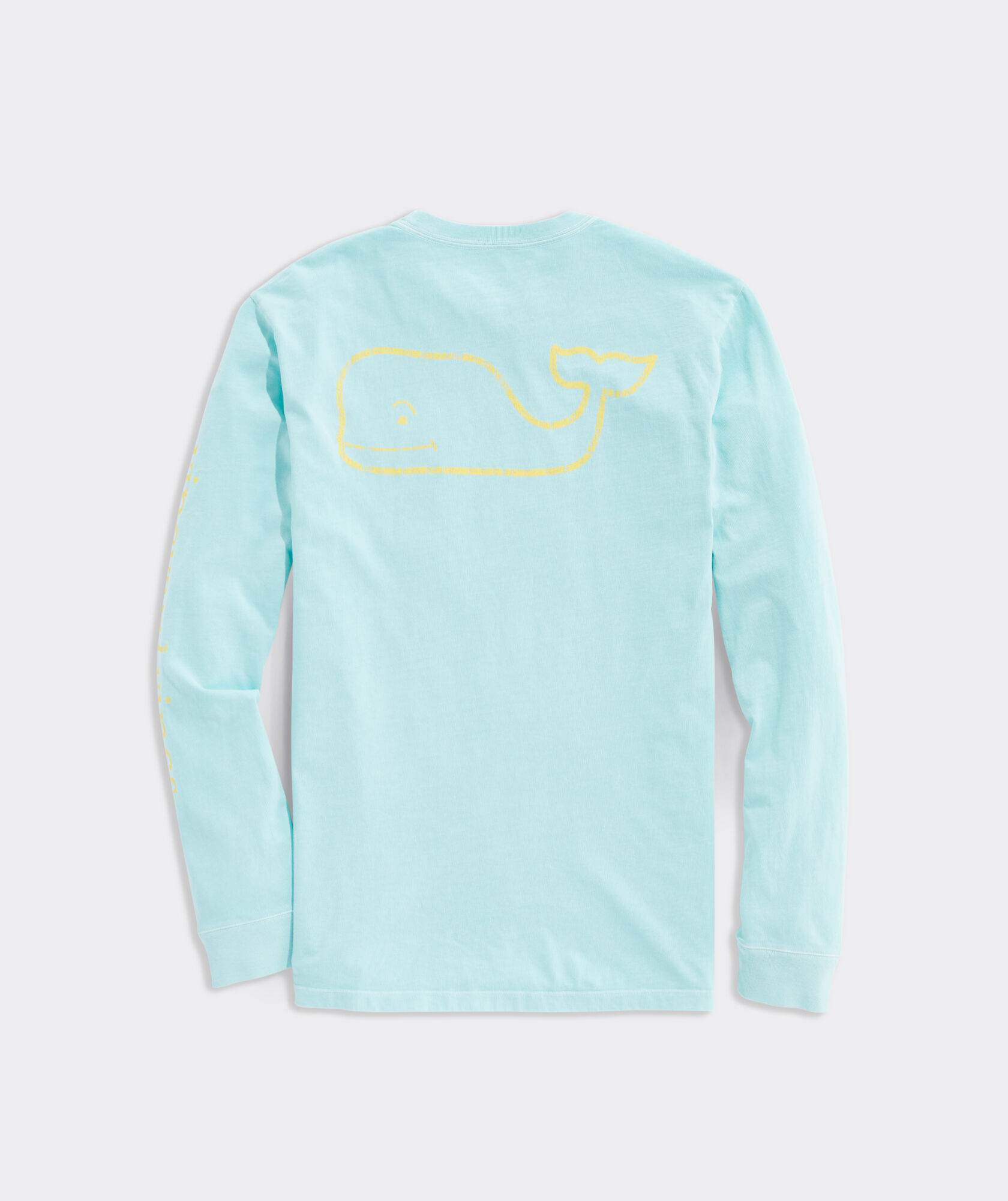 Garment-Dyed Vintage Whale Long-Sleeve Pocket Tee