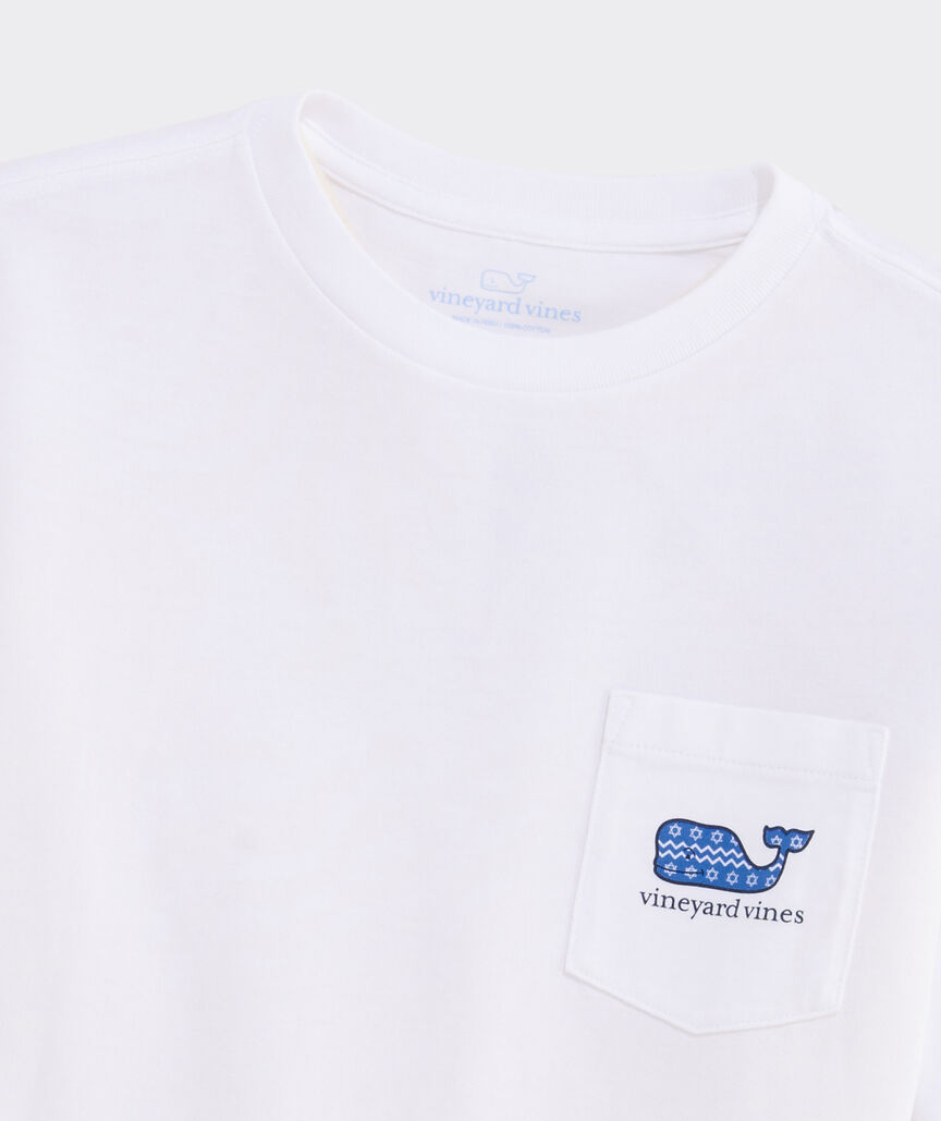 Boys' Hanukkah Whale Long-Sleeve Pocket Tee