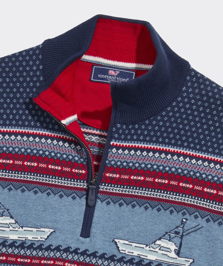 Fishing Fair Isle Quarter-Zip