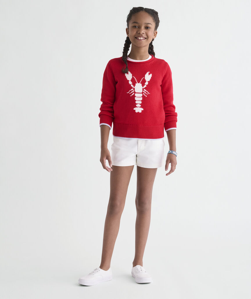 Girls' Katie Cotton Lobster Rollneck Sweater