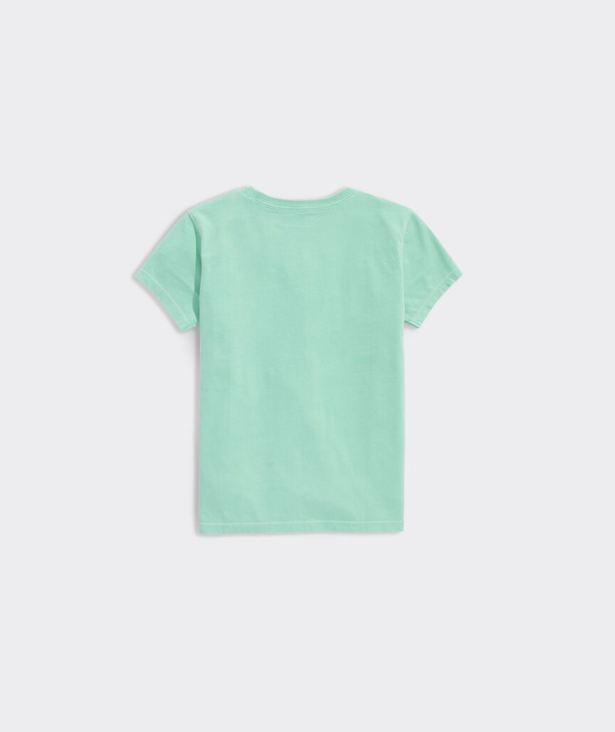 Girls' Garment Dyed Burgee Whale Short-Sleeve Tee