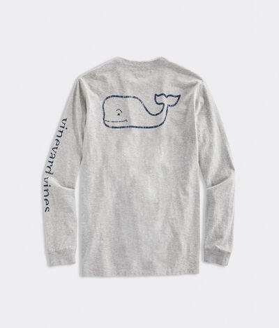 Vineyard Vines Vintage Whale Long-Sleeve Pocket T-Shirt (Grey) (Size: XL)
