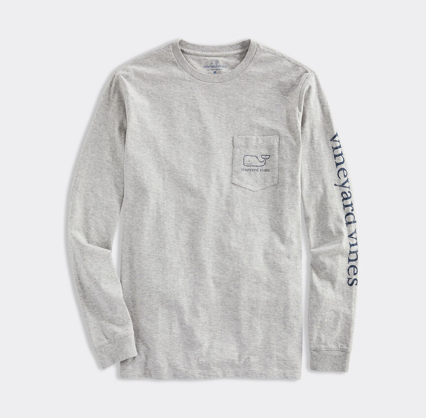 Vintage Whale Long-Sleeve Pocket Tee