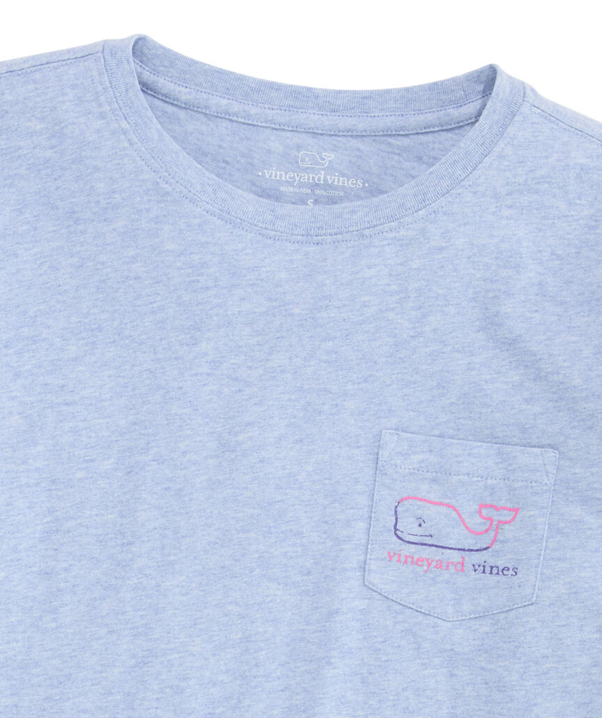 OUTLET Women's Vintage Burgee Whale Long-Sleeve Pocket Tee