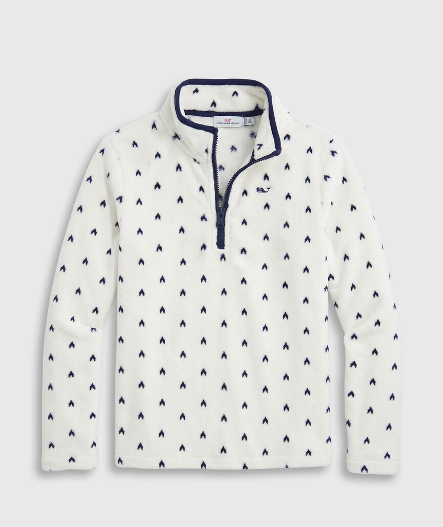 OUTLET Girls' Printed Fuzzy Half-Zip