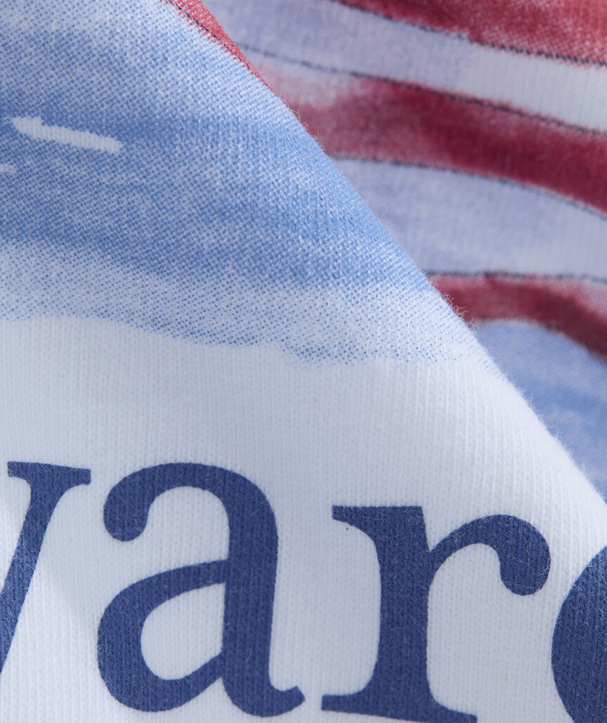 Painted Shining Sea Flag Long-Sleeve Pocket Tee