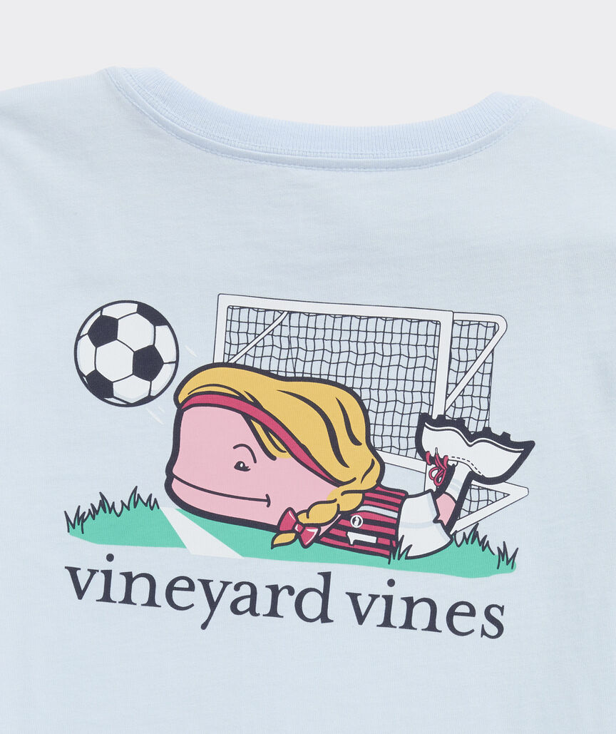 Girls' Soccer Whale Short-Sleeve Pocket Tee