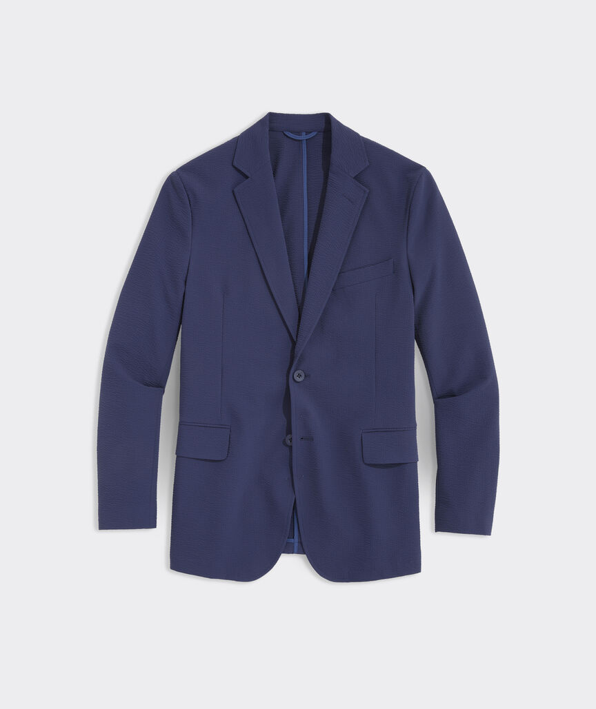 On-The-Go Seersucker Blazer