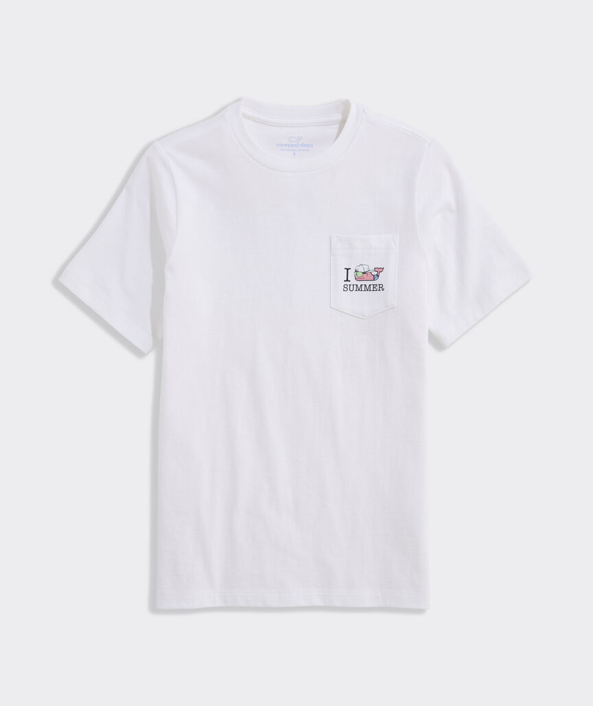 Boys' I Whale Summer Short-Sleeve Pocket Tee