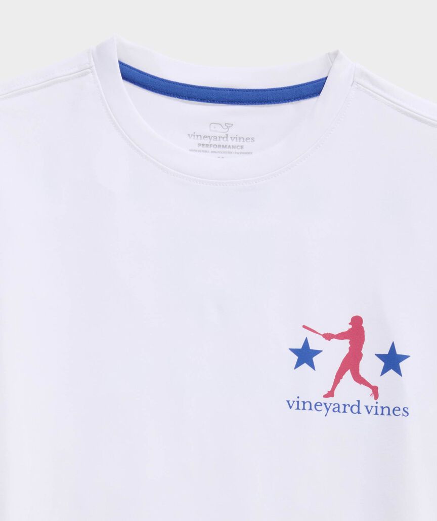 Boys' Baseball Stars Short-Sleeve Harbor Sun Performance Tee