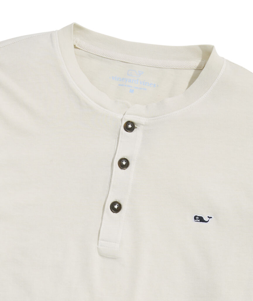 OUTLET Sunwashed Whale Embroidered Henley Tee