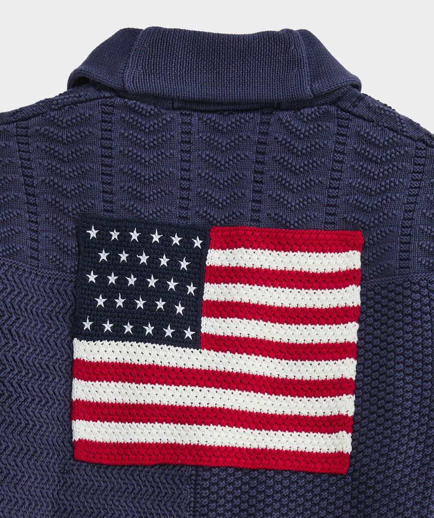 USA Patchwork Cardigan