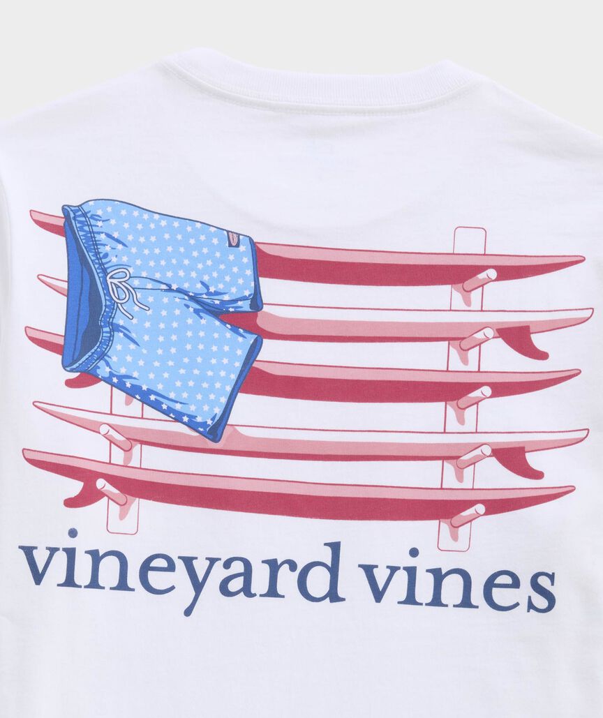 Boys' Surf Chappy Short Flag Short-Sleeve Pocket Tee