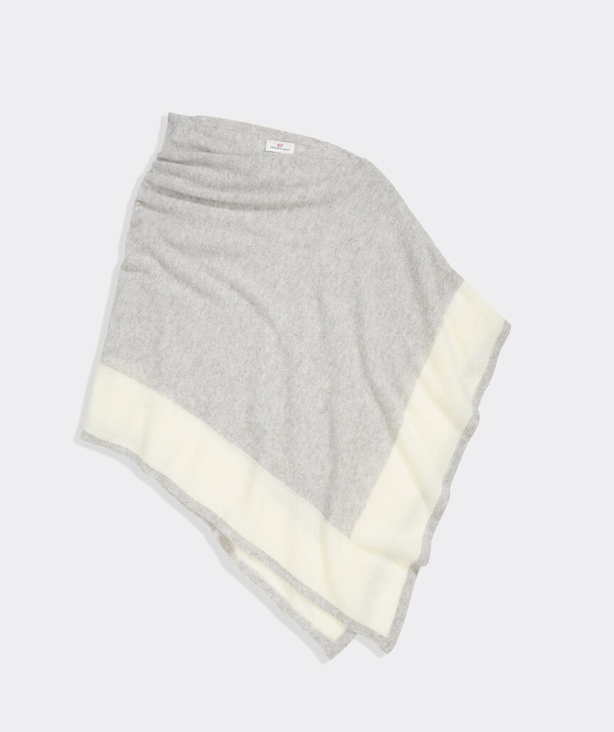 Cashmere Bold Stripe Poncho