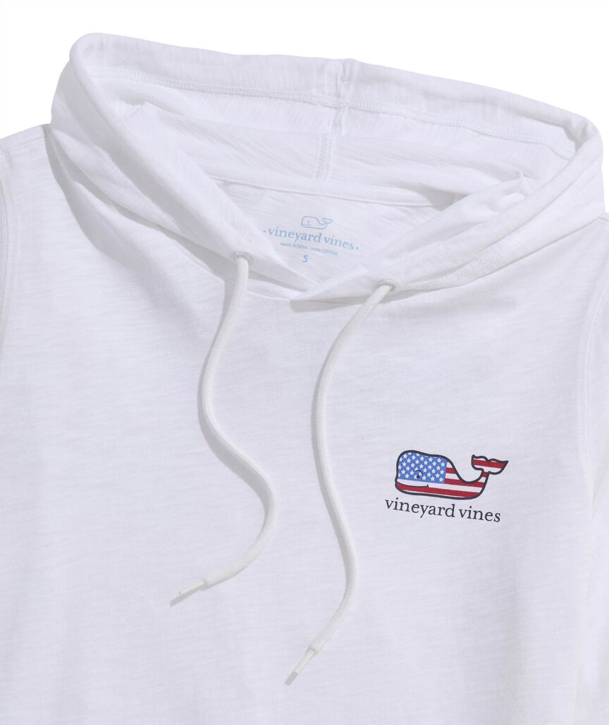LS Flag Whale Slub Hoodie