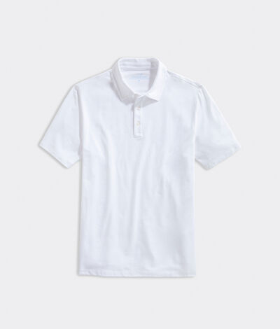 Vineyard Vines Solid Edgartown Polo Shirt (White) (Size: Medium)