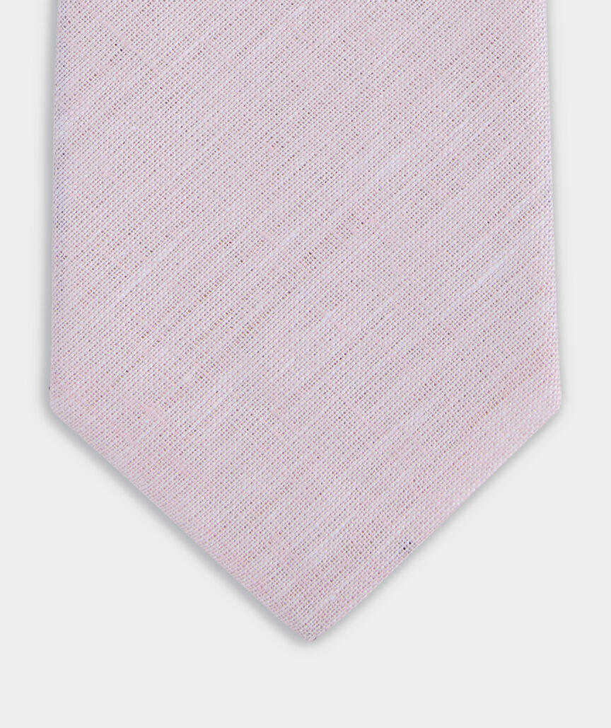 Solid Linen Woven Kennedy Tie