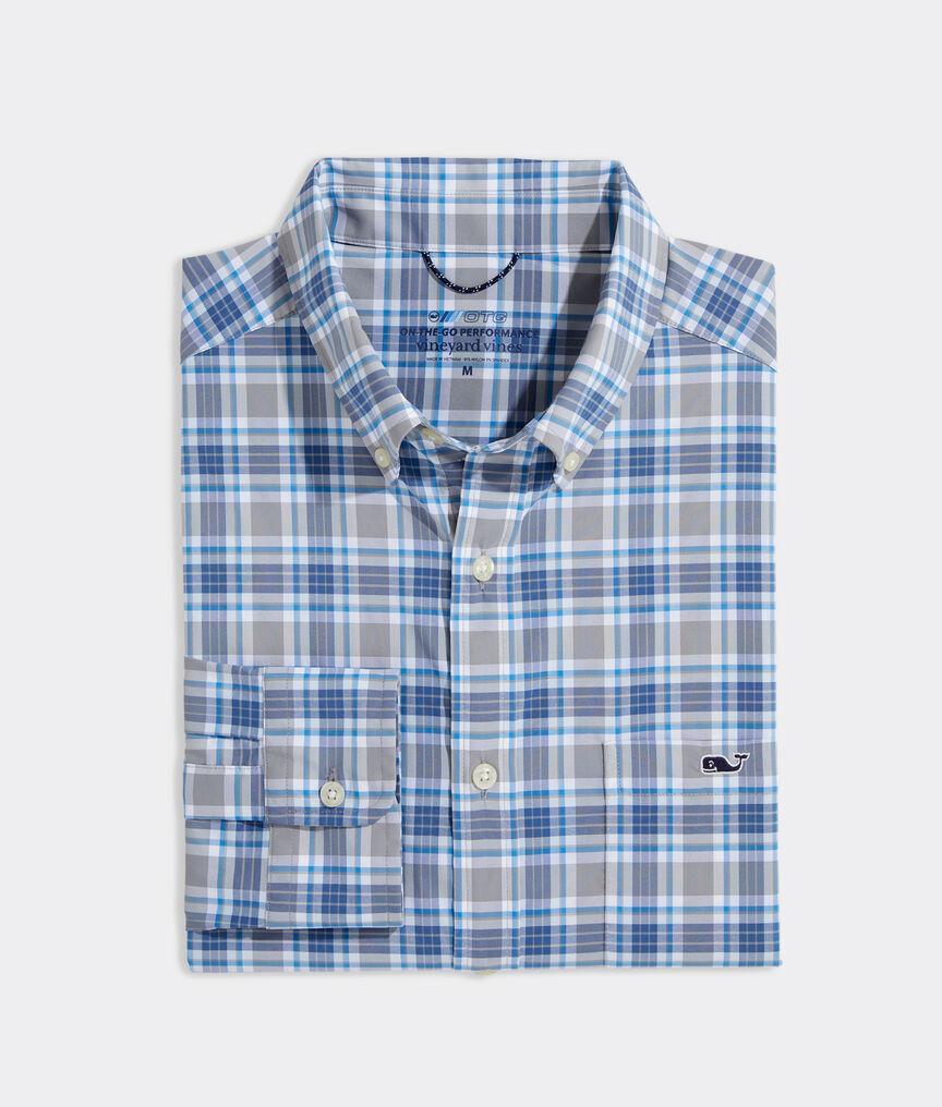 On-The-Go Nylon Plaid Shirt
