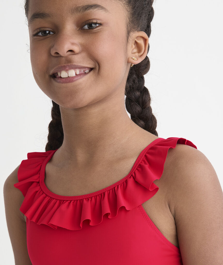 Girls' Scoop Ruffle One-Piece