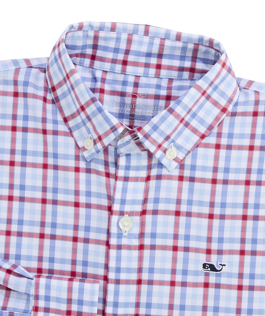 OUTLET Boys' Performance Nylon Plaid Shirt