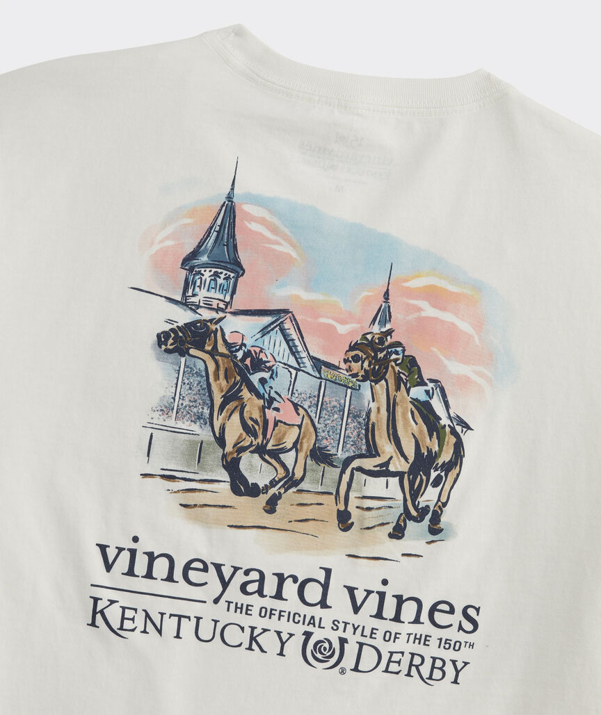 Kentucky Derby Painted Race Short-Sleeve Pocket Tee