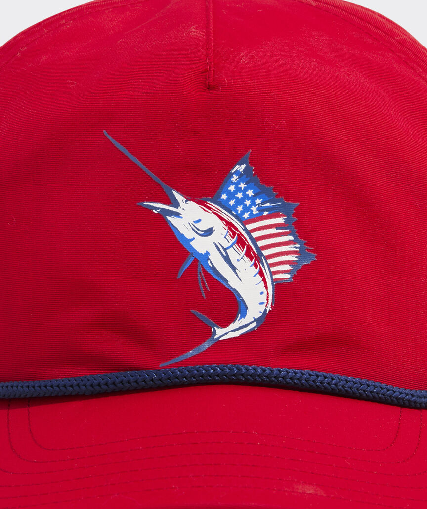 Americana Swordfish Performance Flat Brim Hat