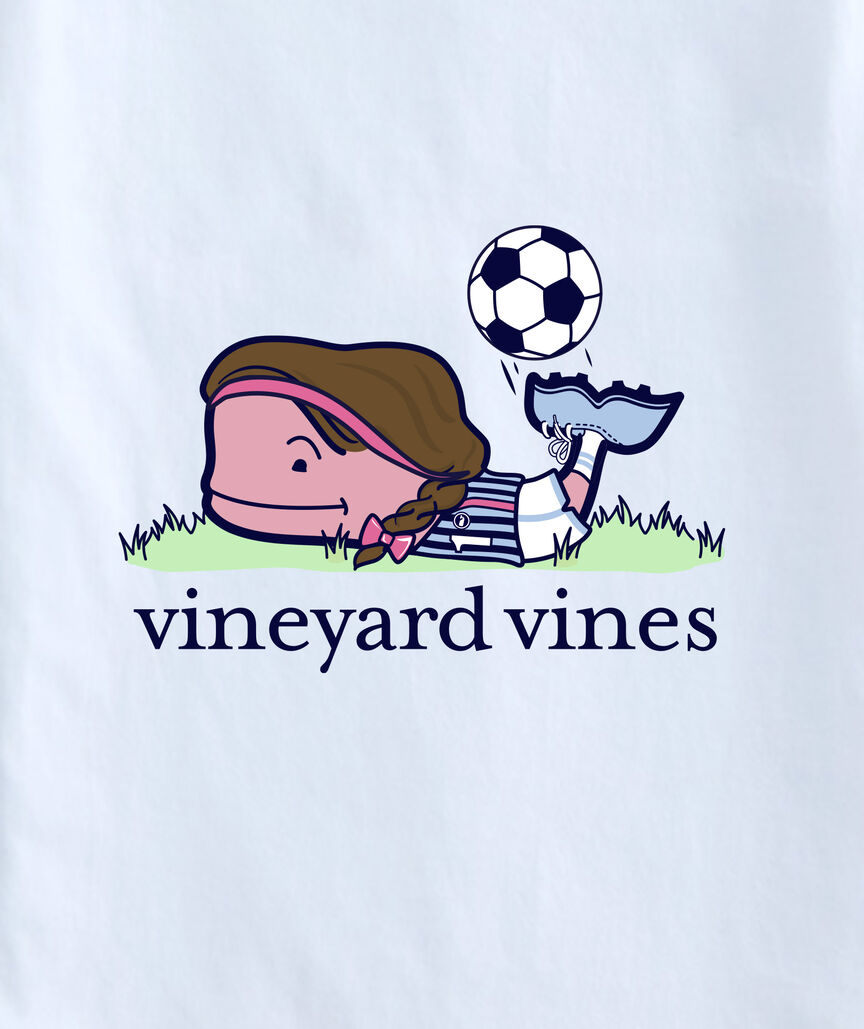 OUTLET Girls' Soccer Whale Short-Sleeve Pocket Tee