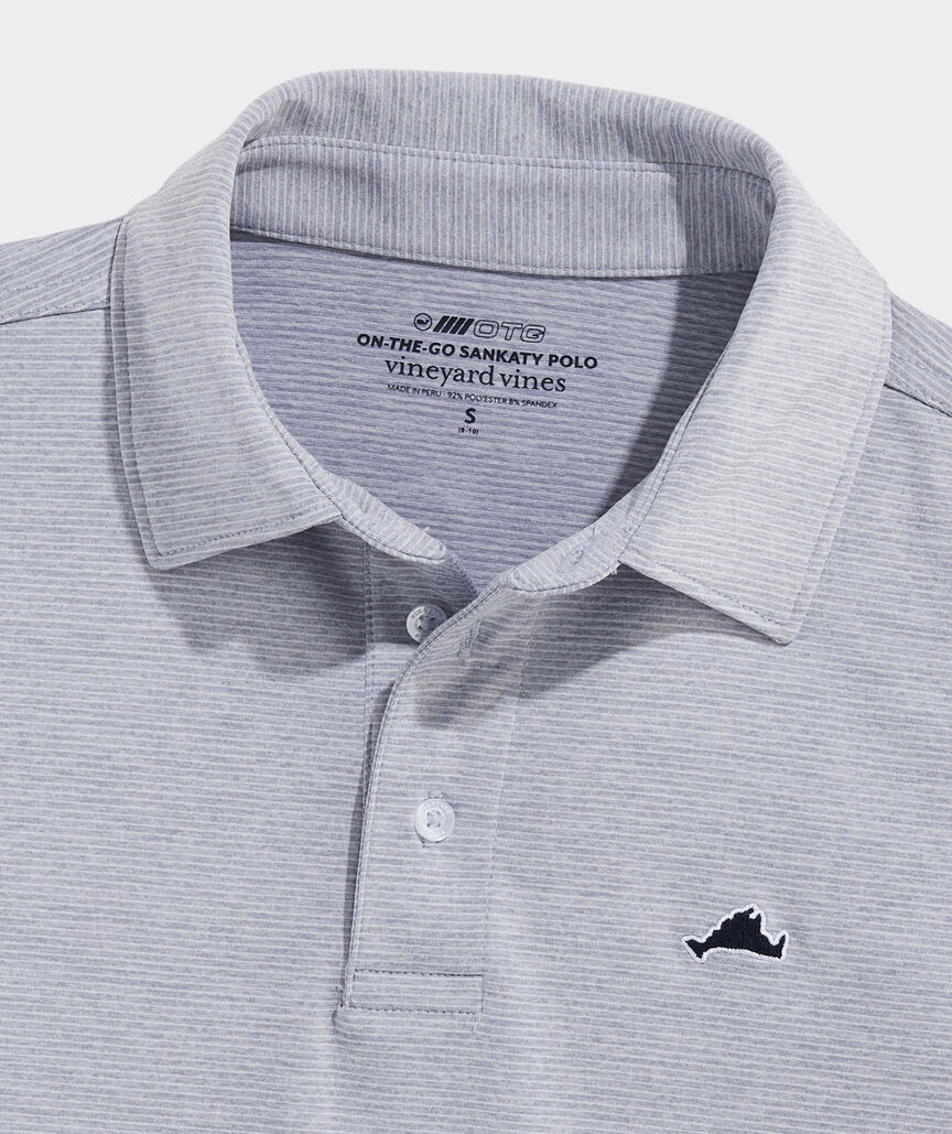 OUTLET Boys' Martha's Vineyard Performance St. Jean Stripe Sankaty Polo