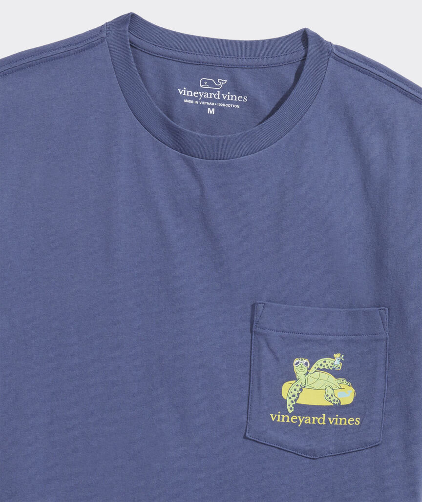 Lazy River Turtle Short-Sleeve Pocket Tee