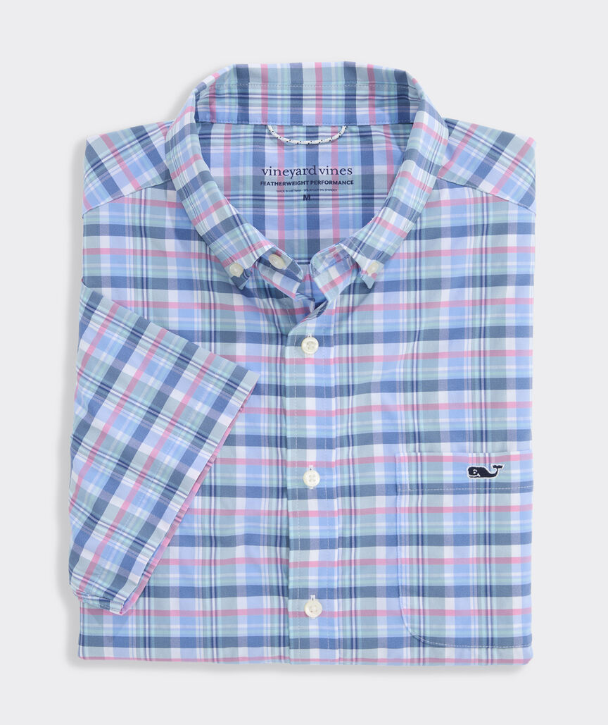 Performance Plaid Short-Sleeve Featherweight Shirt