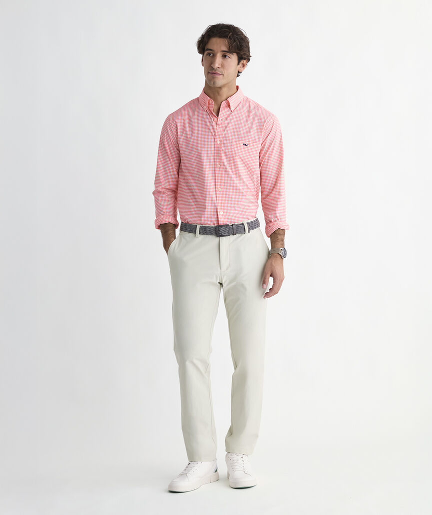 Performance Coral Reef Gingham Featherweight Shirt