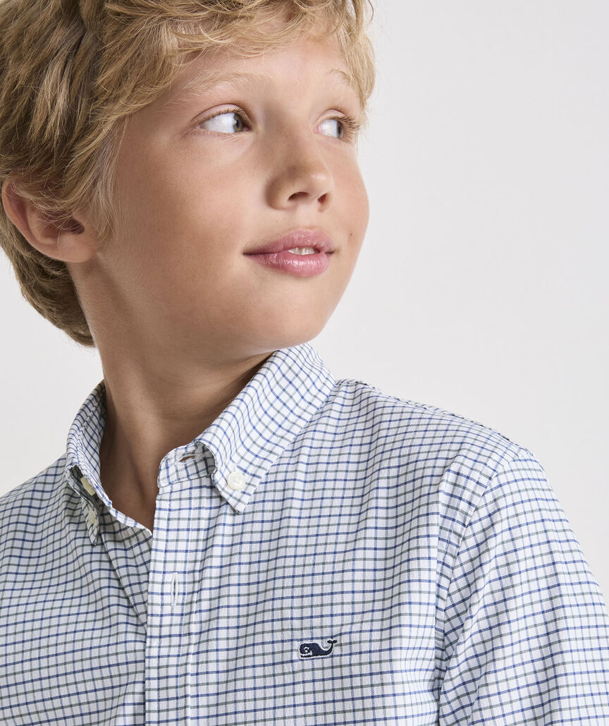 Boys' Performance Cotton Wauwinet Tattersall Shirt