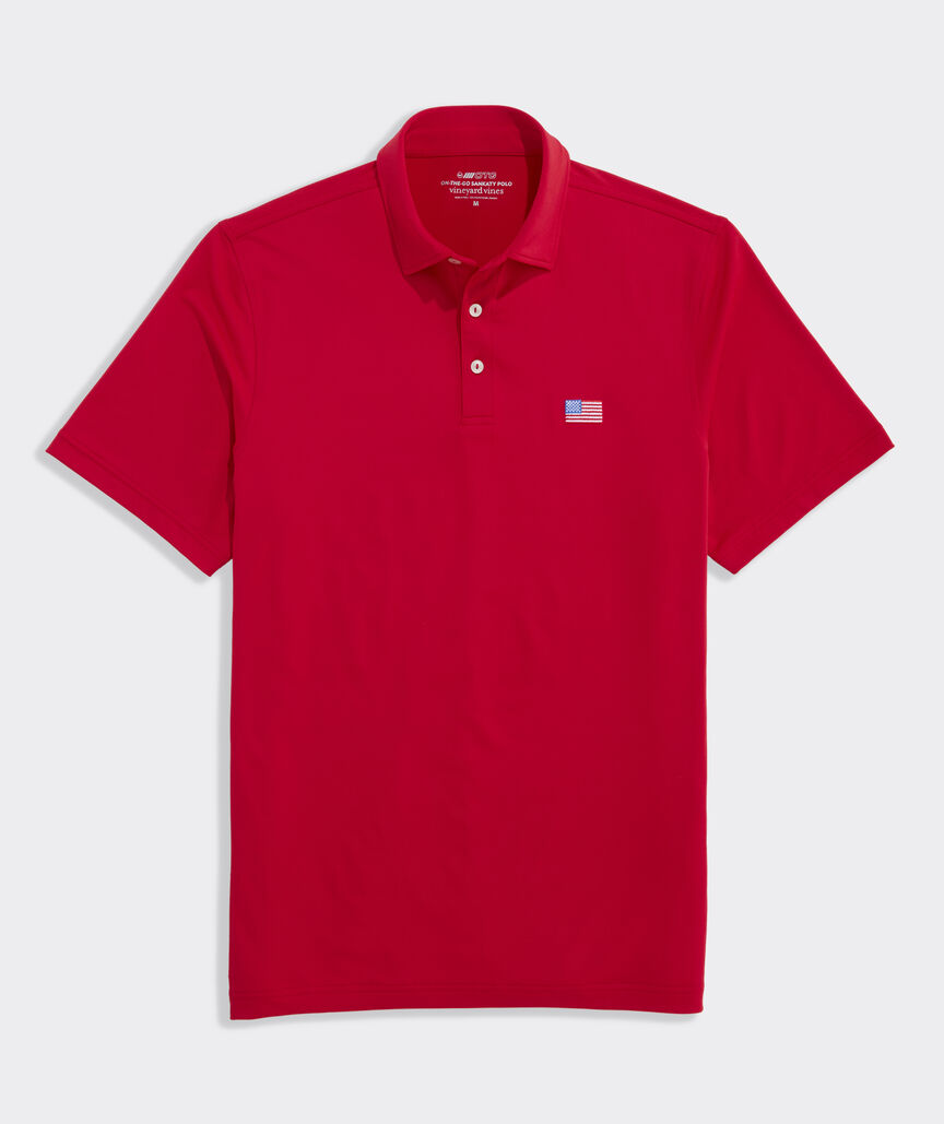 Performance American Flag Solid Sankaty Polo