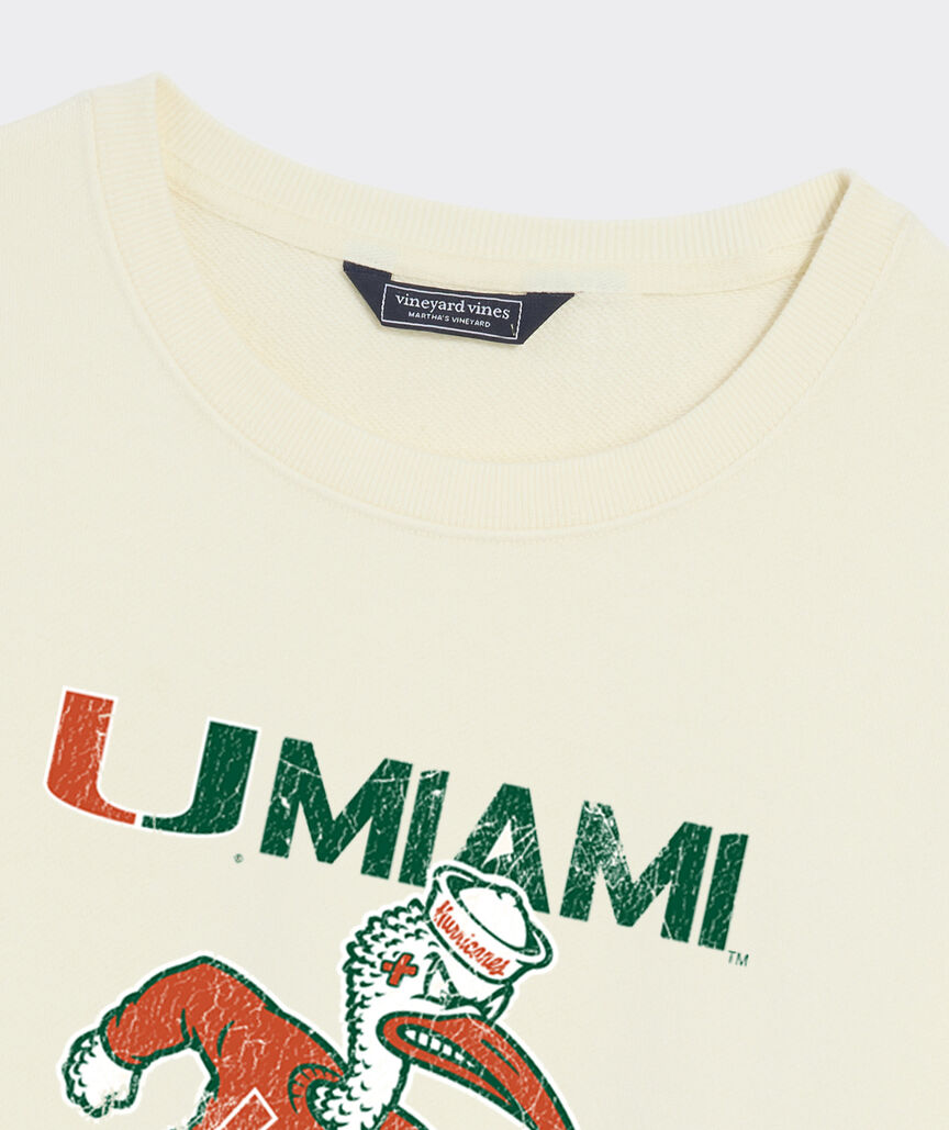 University of Miami Surf Terry Crewneck
