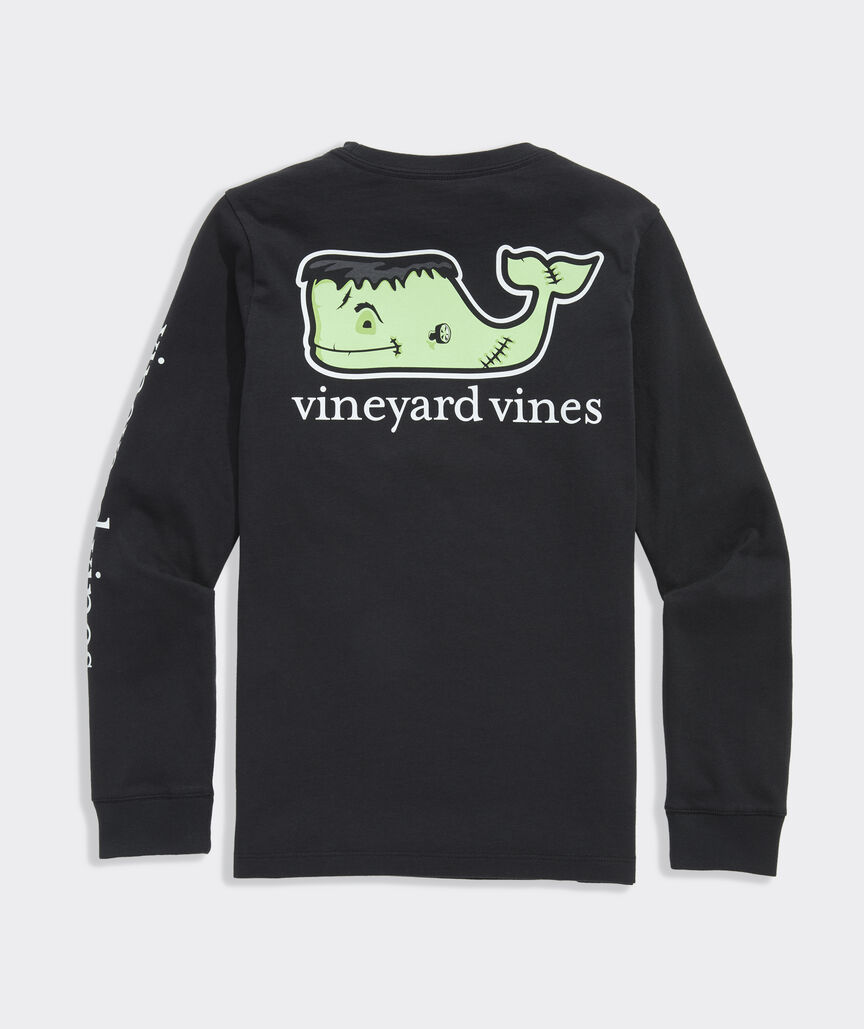 Boys' Glow-In-The-Dark Franken-Whale Long-Sleeve Pocket Tee