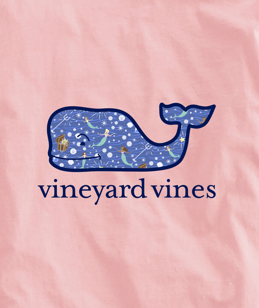 OUTLET Girls' Mermaid Whale Long-Sleeve Pocket Tee