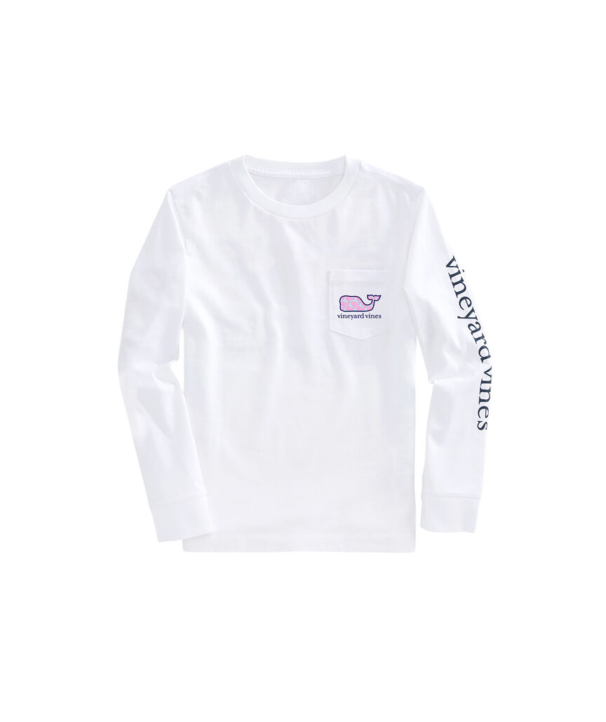 OUTLET Girls' Vineyard Whale Long-Sleeve Pocket Tee