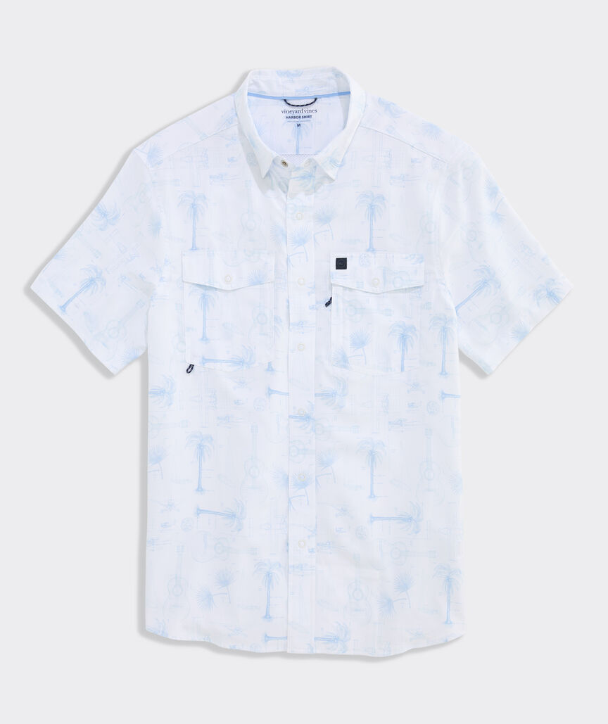 Performance Blueprint To Paradise Short-Sleeve Harbor Shirt