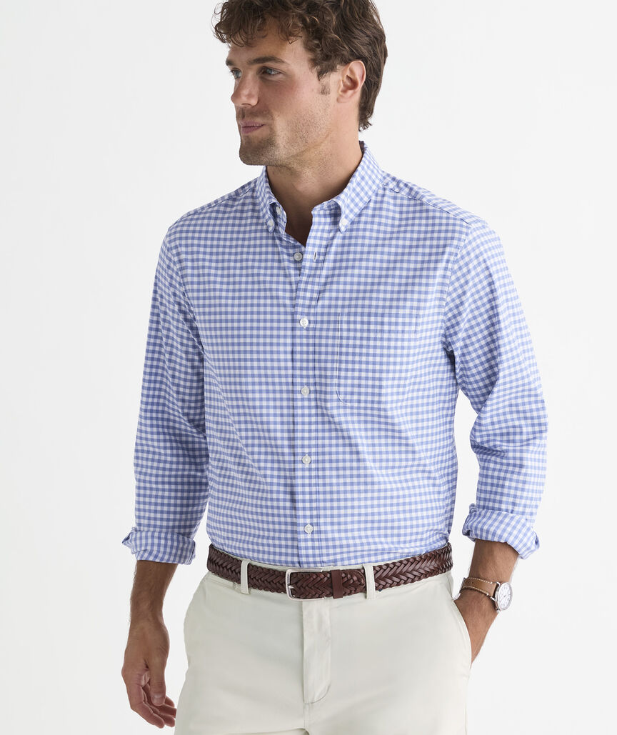 Performance Cotton Skysail Gingham Shirt