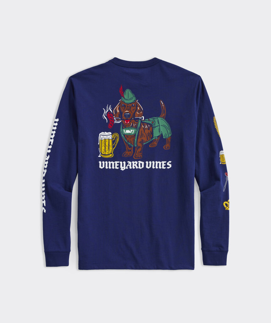 Shop Oktoberfest Wiener Dog LongSleeve Pocket Tee at vineyard vines