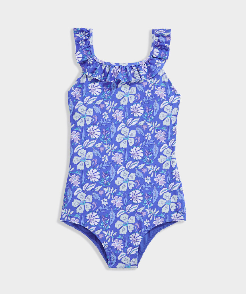 Girls' Scoop Ruffle One-Piece