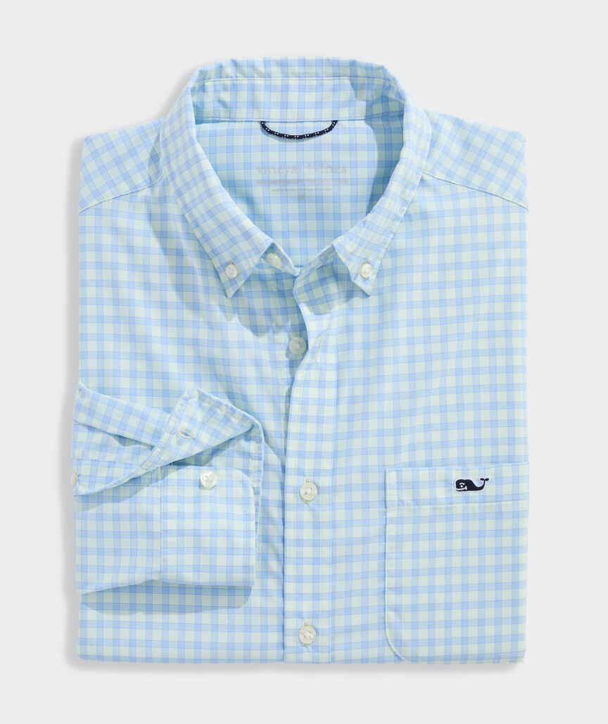 Performance Lemon Shark Gingham Featherweight Shirt