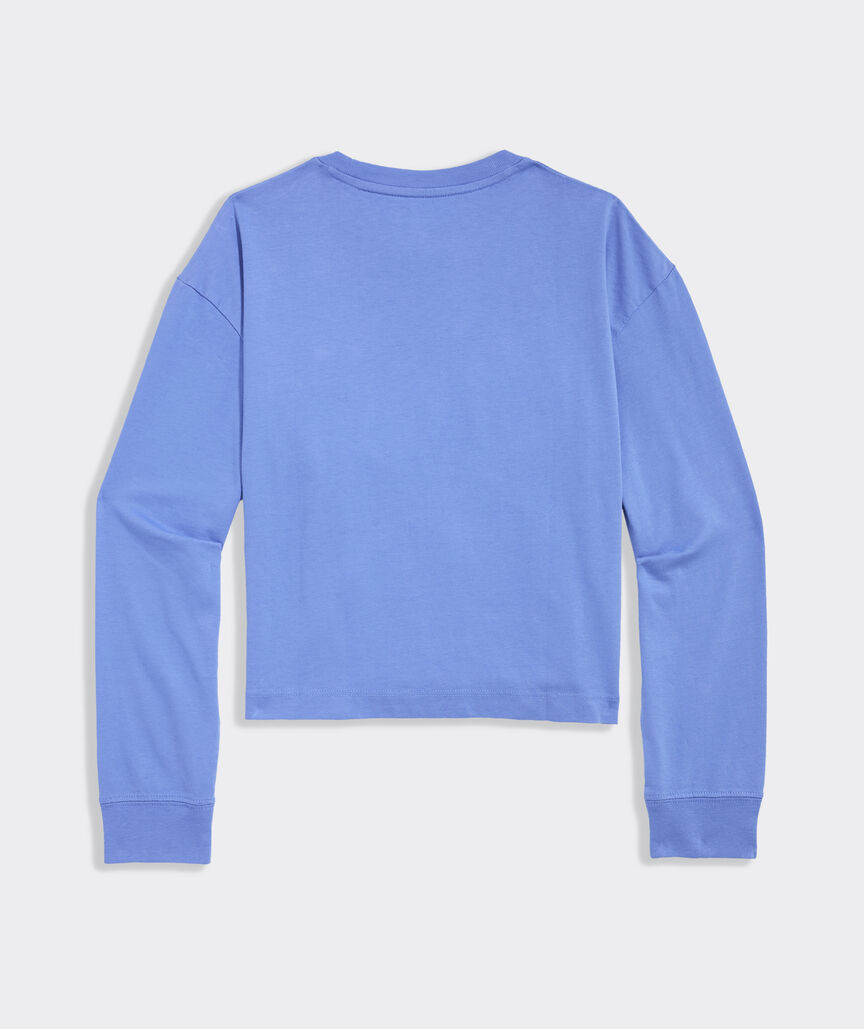 Girls' vineyard vines Varsity Text Long-Sleeve Boxy Tee