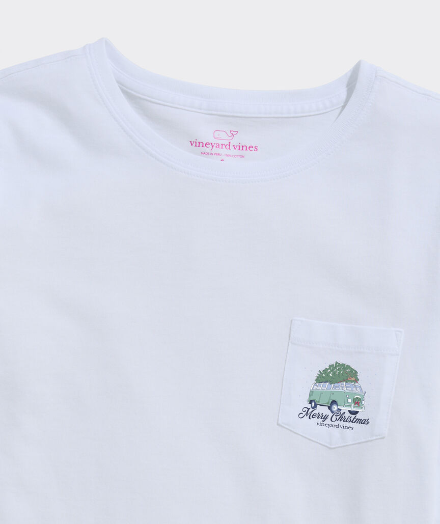 Boys' Retro Van & Tree Long-Sleeve Pocket Tee